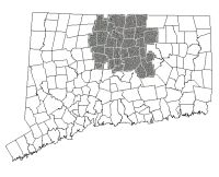 Coverage area of 2009 Capitol Region Council of Governments Orthophotography