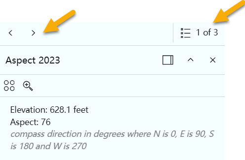 Popup with multiple features