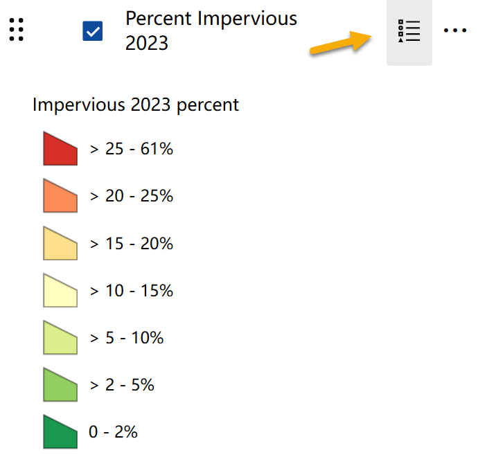 Show layer legend within the layer list