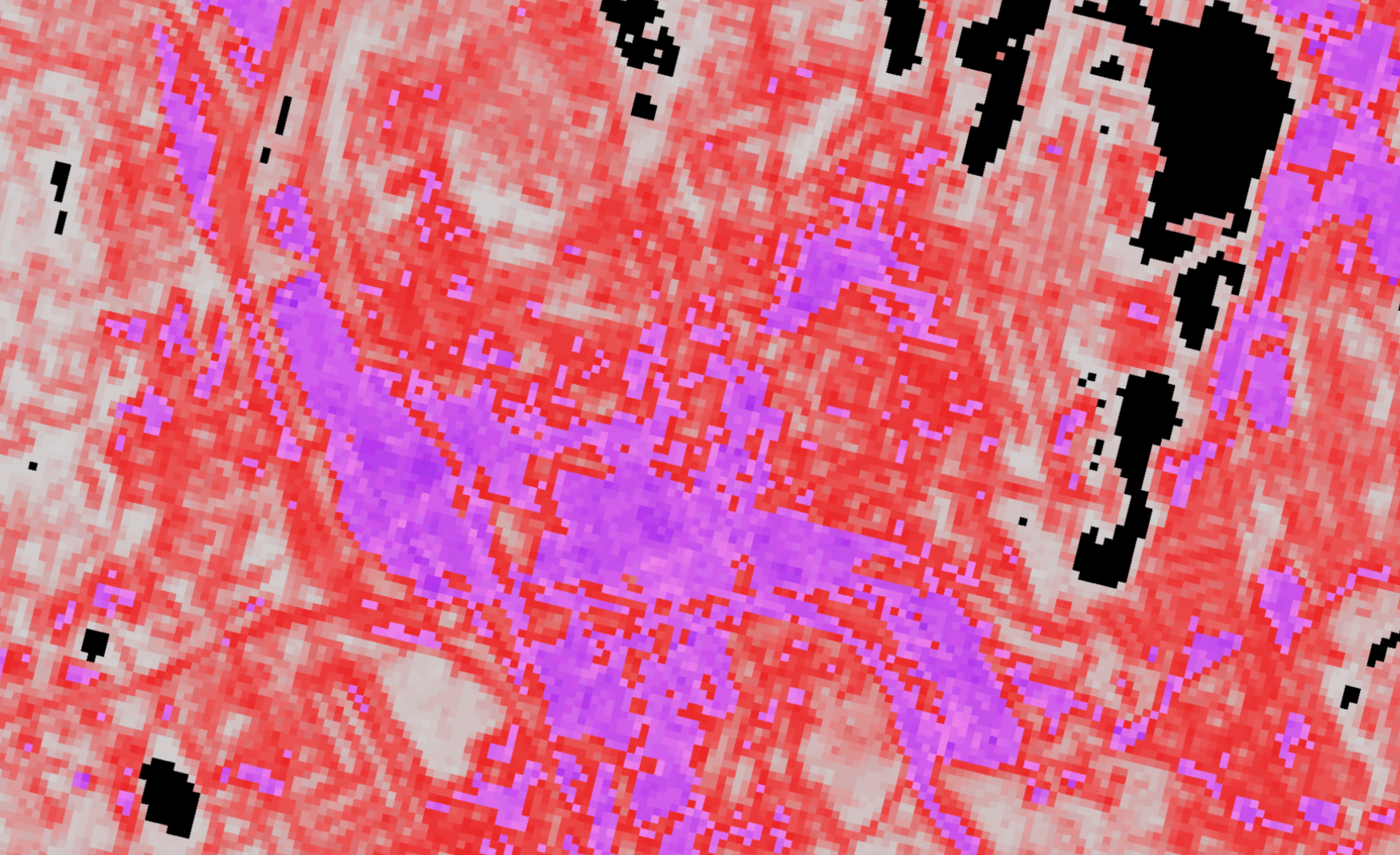 NLCD impervious surface layer zoomed in example.